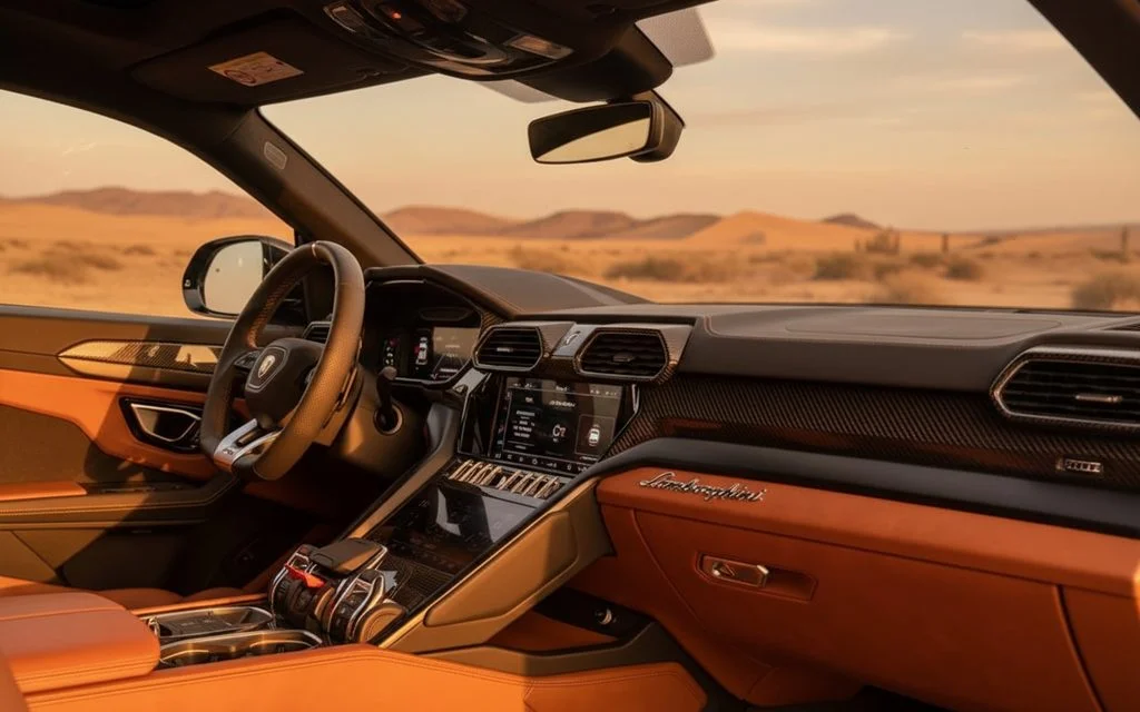 Lamborghini Urus 2022 interior view showing trim