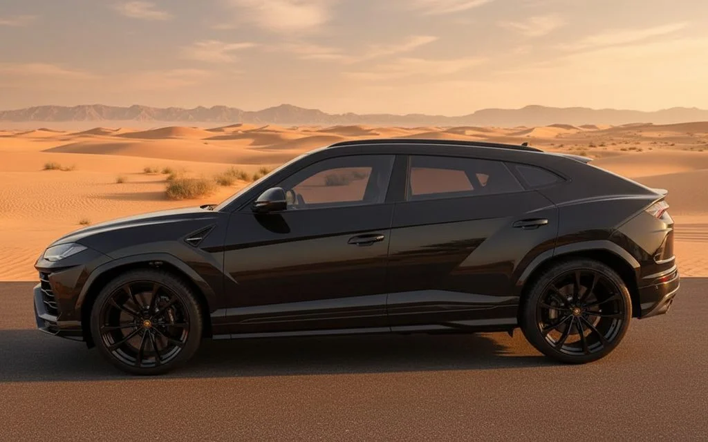 Lamborghini Urus 2022 Black side profile