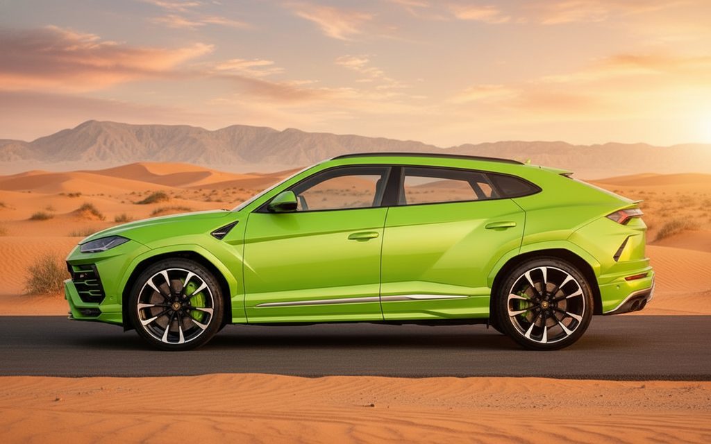 Lamborghini Urus 2021 Green side profile