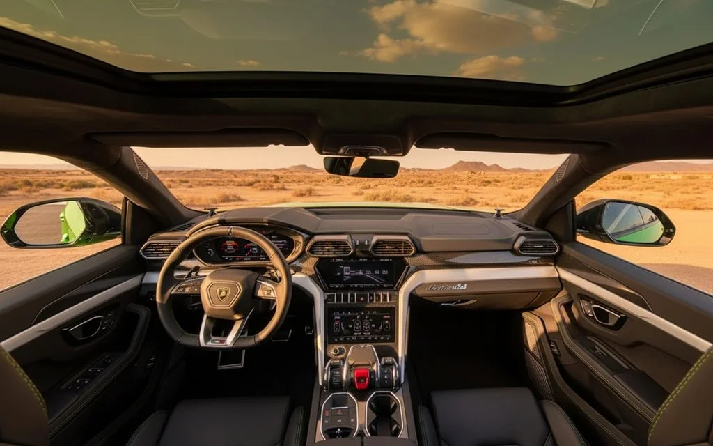 Lamborghini Urus 2021 interior view showing trim