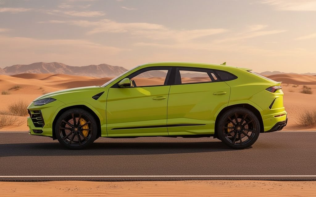 Lamborghini Urus 2022 Green side profile