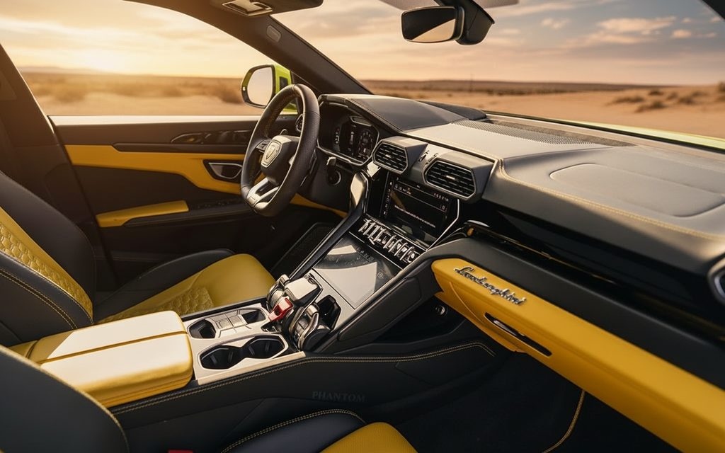 Lamborghini Urus 2022 interior view showing trim