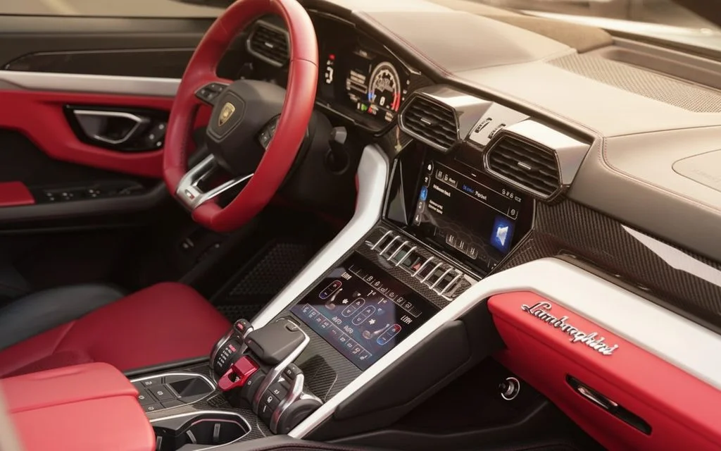 Lamborghini Urus 2020 interior view showing trim