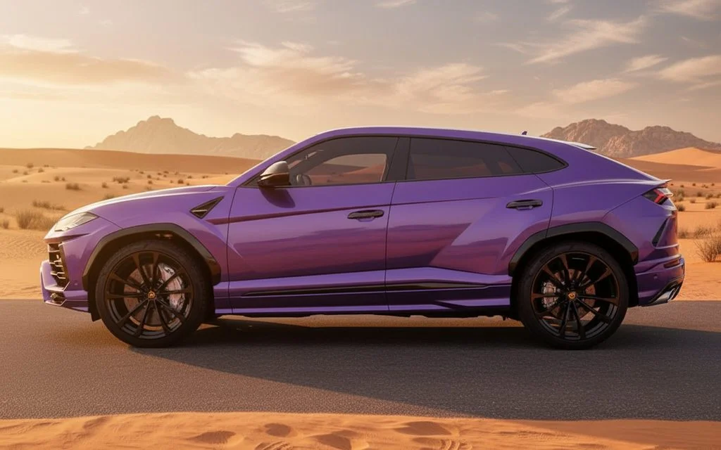 Lamborghini Urus 2022 Purple side profile