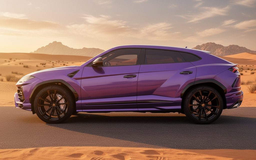 Lamborghini Urus 2022 Purple side profile