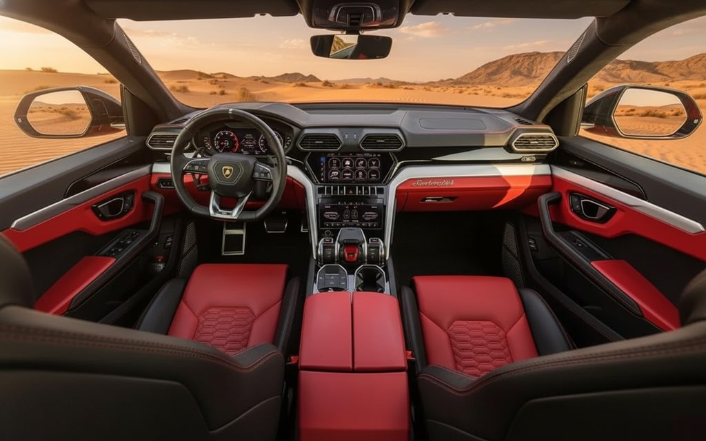 Lamborghini Urus 2020 interior view showing trim