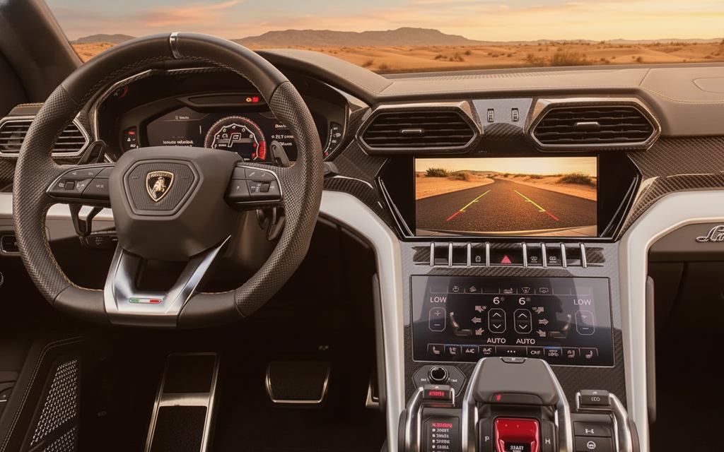 Lamborghini Urus 2021 interior view showing trim
