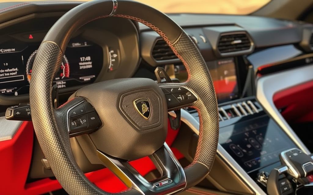 Lamborghini Urus 2021 interior view showing trim