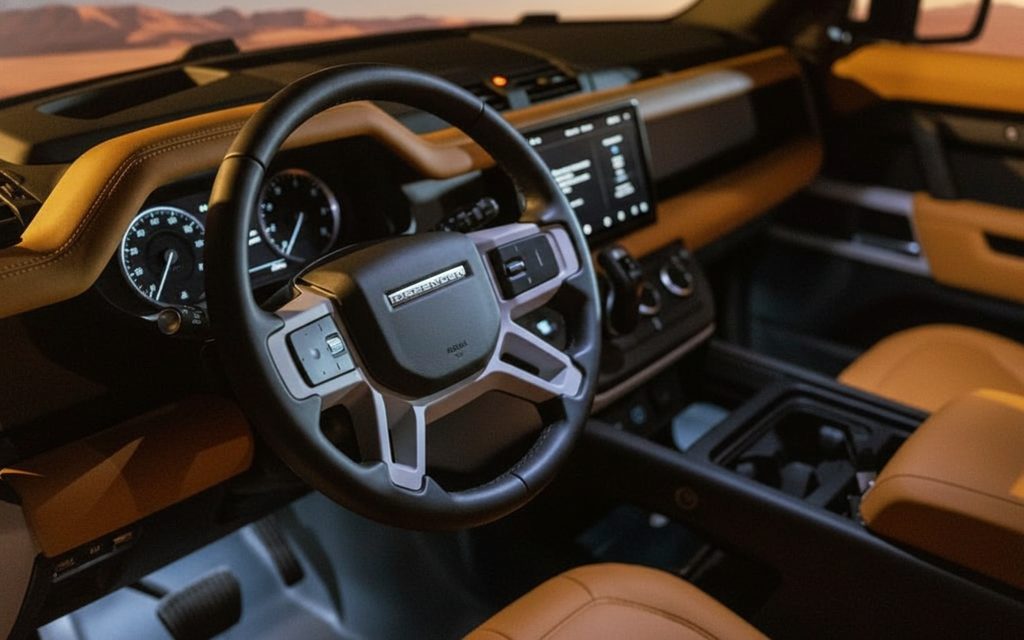 LandRover Defender 2023 interior view showing trim