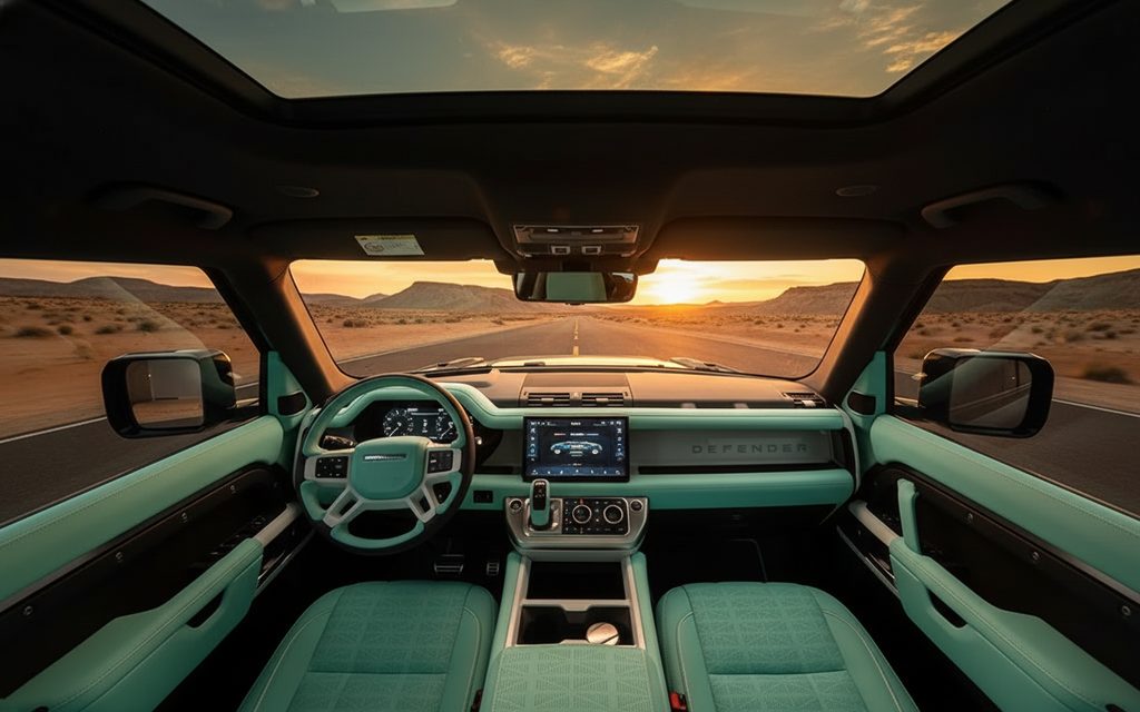 LandRover Defender 2025 interior view showing trim