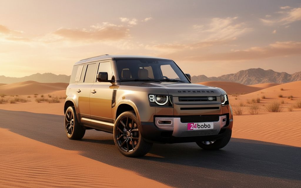 LandRover Defender 2022 Brown front view with headlights