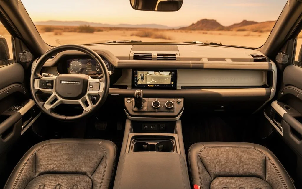 LandRover Defender 2022 interior view showing trim