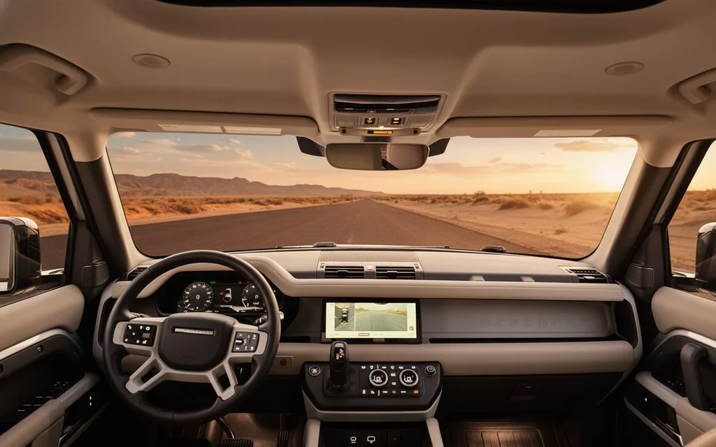 LandRover Defender 2024 interior view showing trim