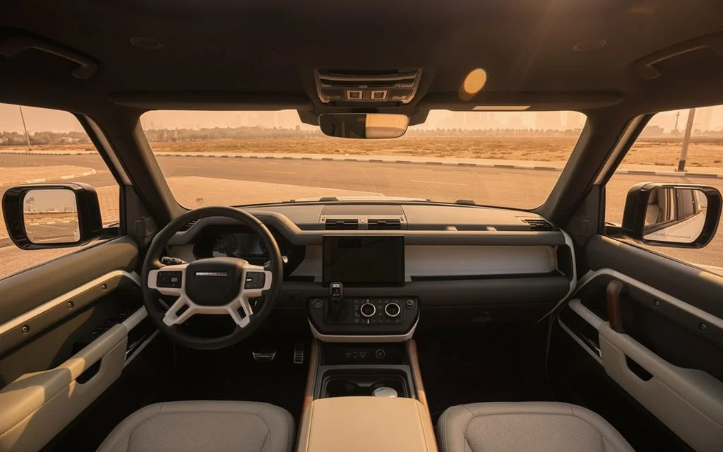 LandRover Defender 2023 interior view showing trim