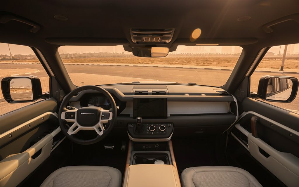 LandRover Defender 2023 interior view showing trim