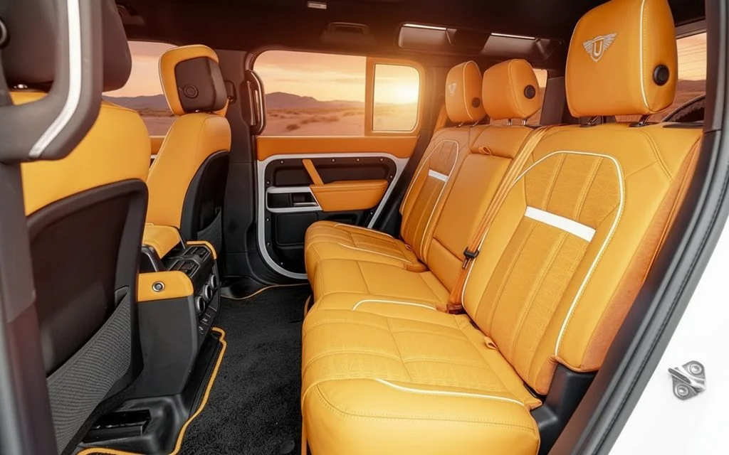 LandRover Defender 2025 leather seats and cabin