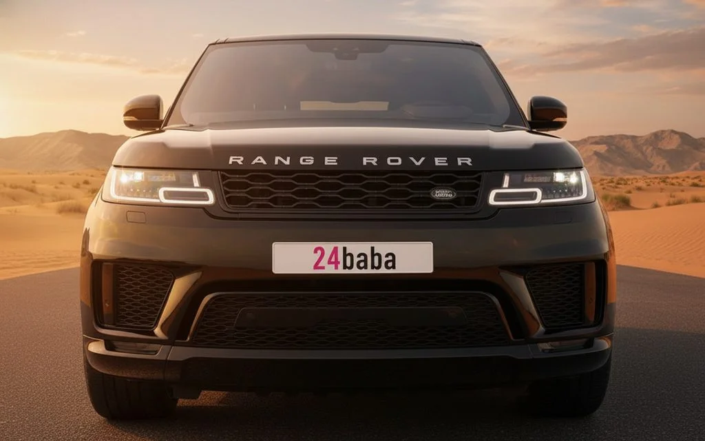 LandRover RangeRoverSport 2021 Black front view with headlights