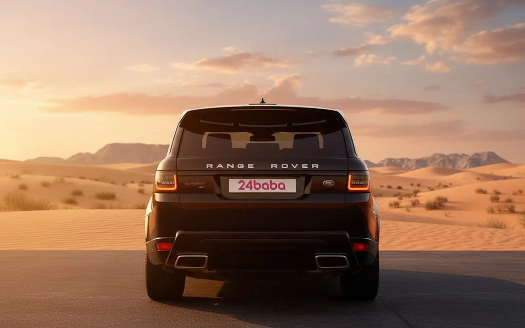 LandRover RangeRoverSport 2021 Black rear view showing taillights