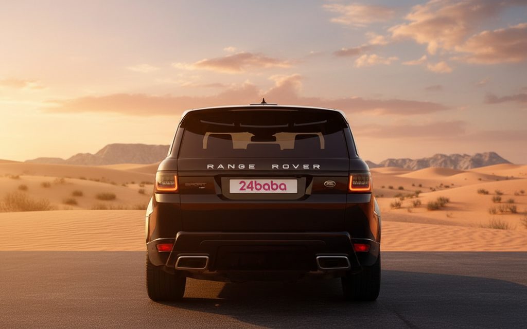 LandRover RangeRoverSport 2021 Black rear view showing taillights