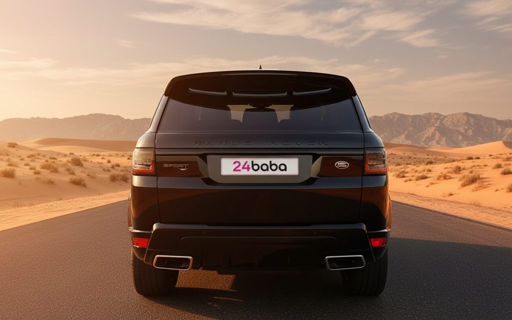 LandRover RangeRoverSport 2021 Black rear view showing taillights