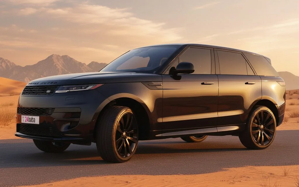 LandRover RangeRoverSport 2024 Black front view with headlights