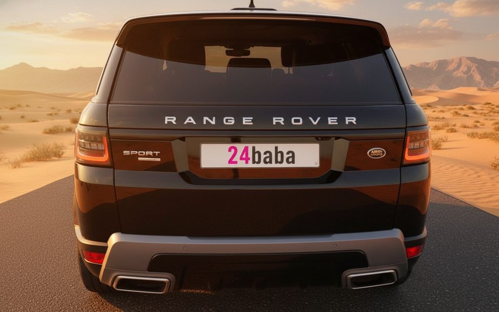 Land Rover Range RoverSport 2025 Black rear view showing taillights