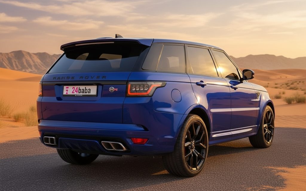 LandRover RangeRoverSport 2022 Blue rear view showing taillights