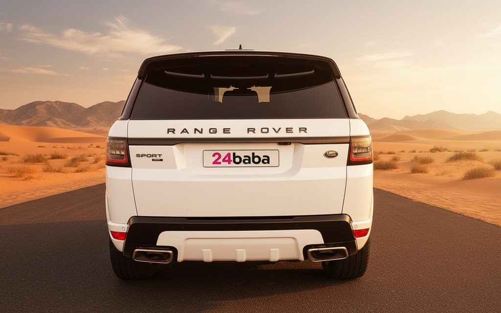 Land Rover Range Rover Sport 2022 White rear view showing taillights