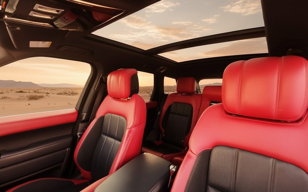 LandRover RangeRoverSport 2022 leather seats and cabin – rental in Dubai