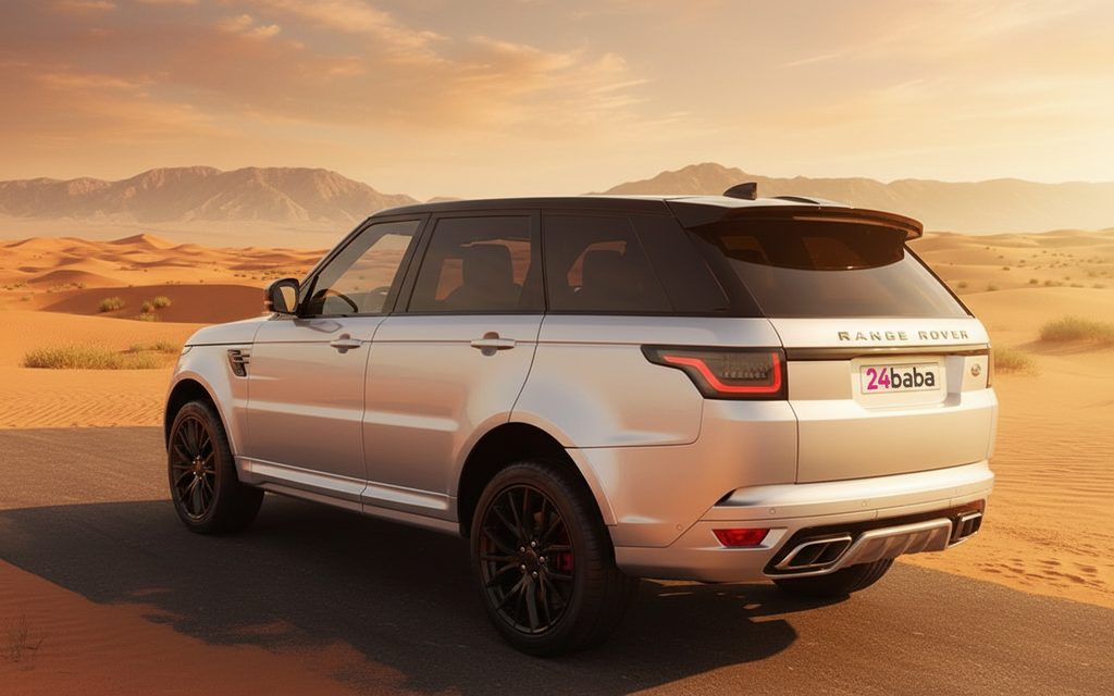 LandRover RangeRoverSvr 2021 Silver rear view showing taillights