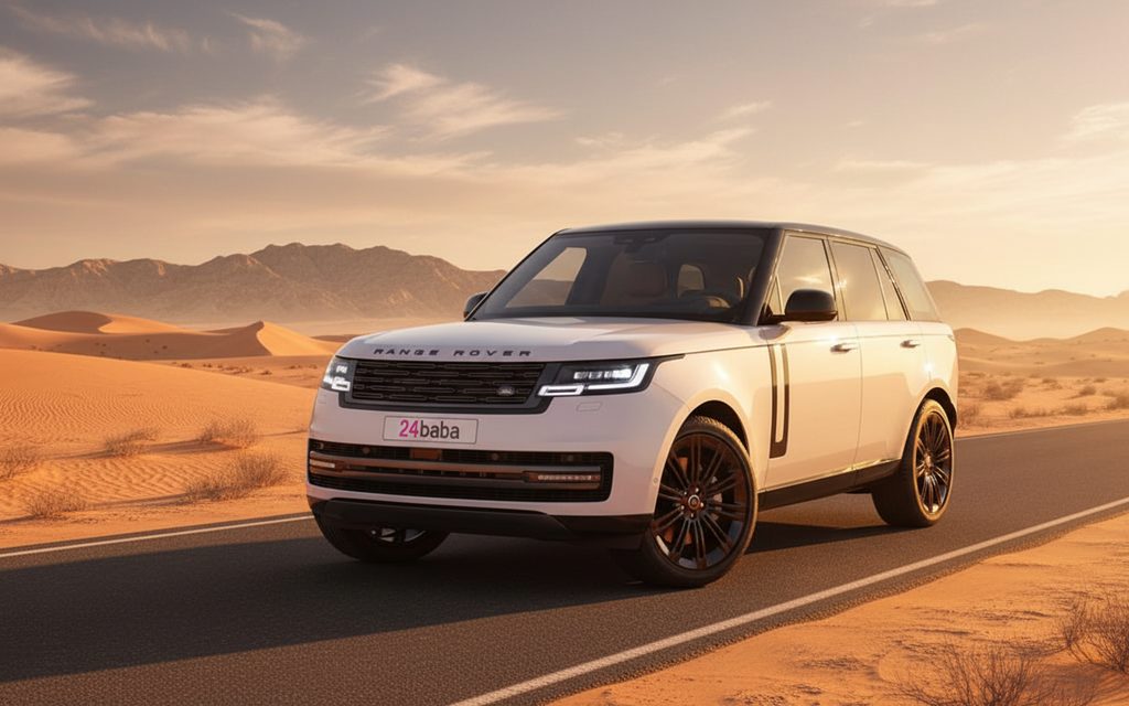 LandRover RangeRoverVogueHse 2025 White front view with headlights