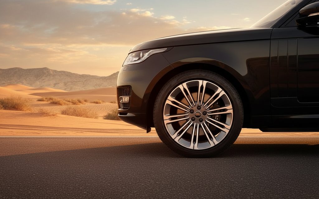 LandRover RangeRover 2023 alloy wheel close up – rental in Dubai