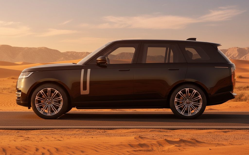 LandRover RangeRover 2023 Black side profile – rental in Dubai