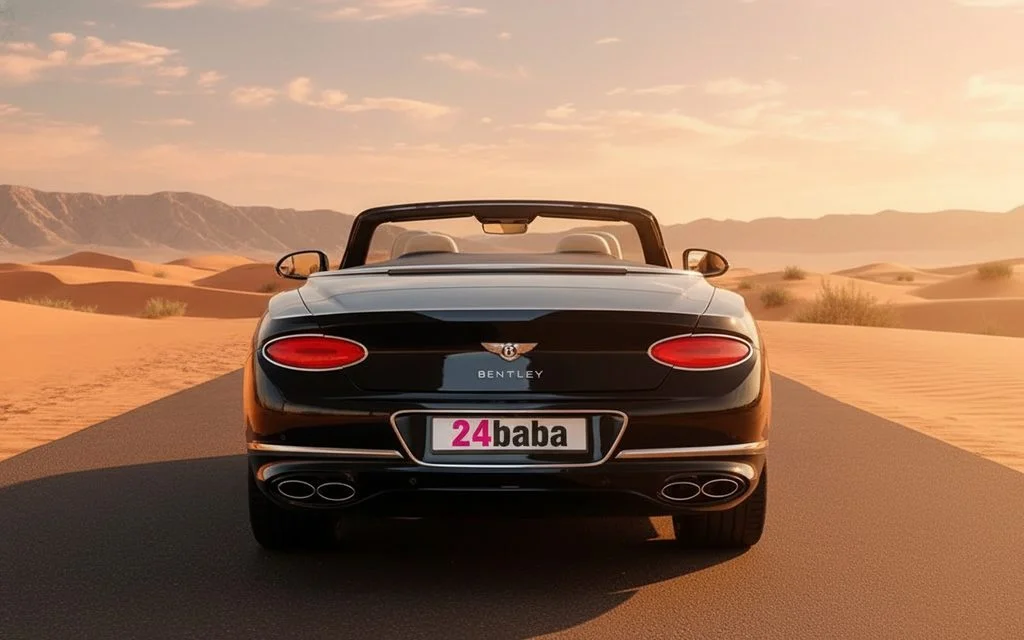 Bentley ContinentalGt Gtc 2023 Black rear view showing taillights