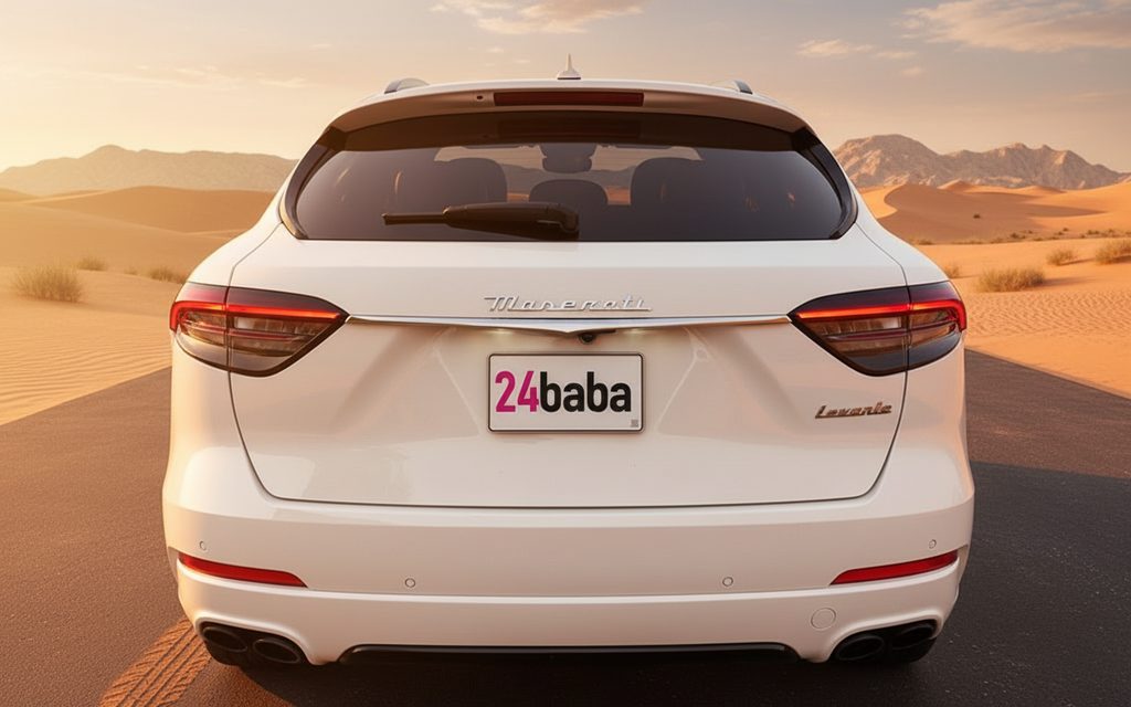 Maserati Levante 2024 White rear view showing taillights