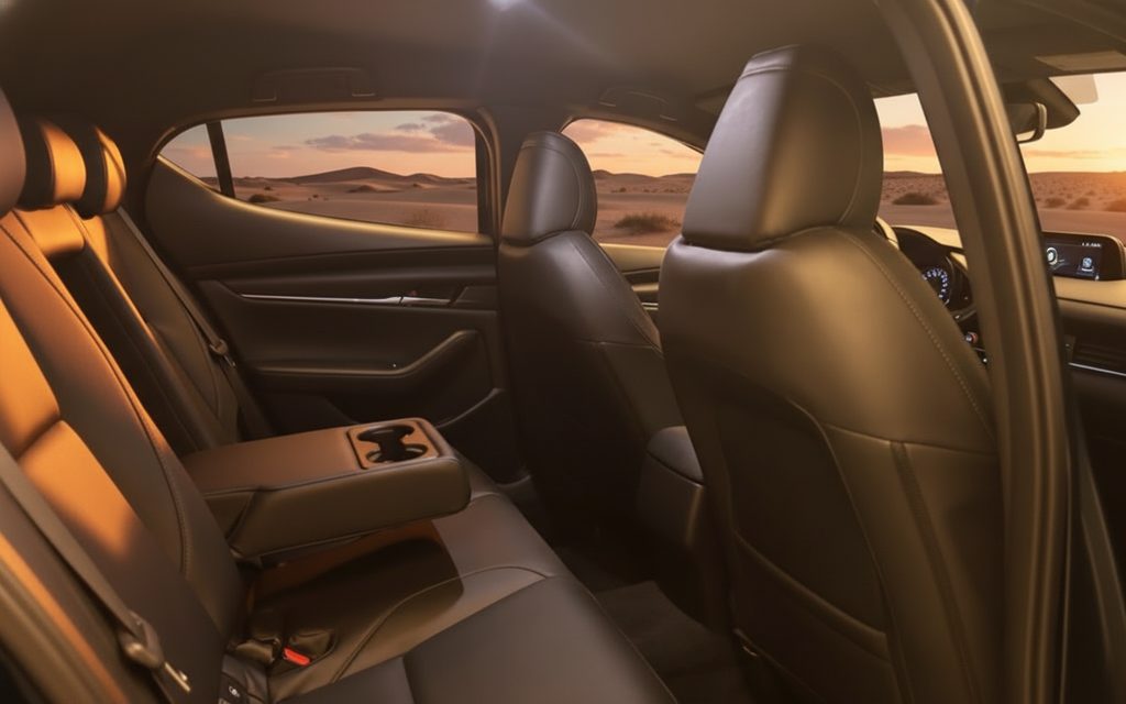 Mazda 3 2023 leather seats and cabin