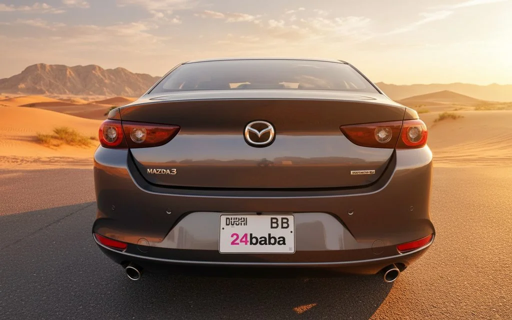 Mazda 3 2025 Grey rear view showing taillights