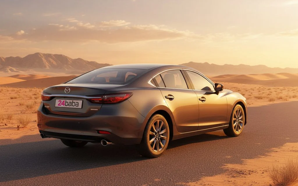 Mazda 6 2021 Grey rear view showing taillights