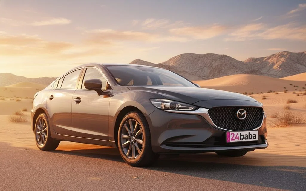 Mazda 6 2025 Grey front view with headlights