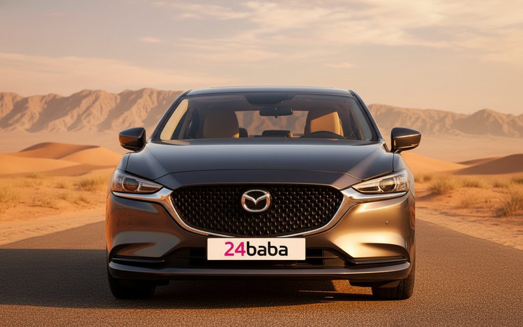 Mazda 6 2025 Grey front view with headlights