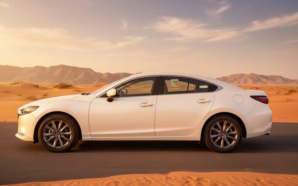Mazda 6 2023 White side profile