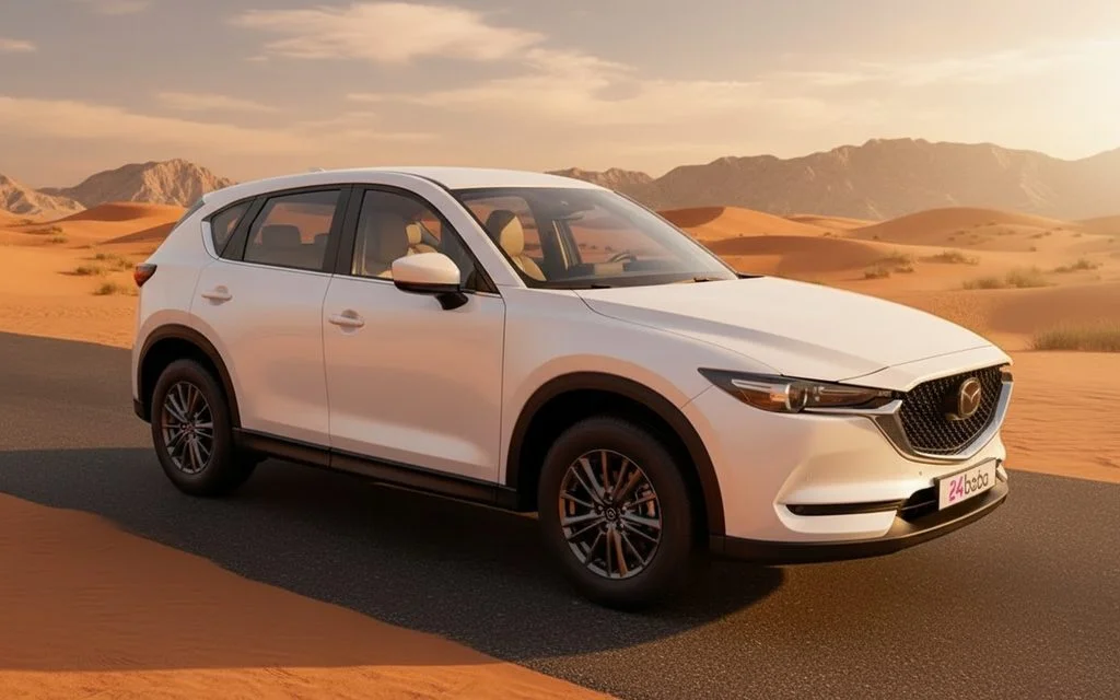 Mazda Cx 5 2022 White front view with headlights