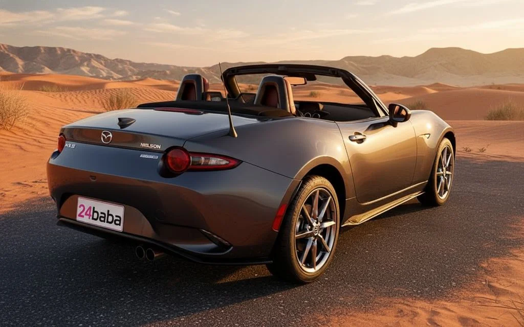 Mazda Mx 5 2022 Grey rear view showing taillights