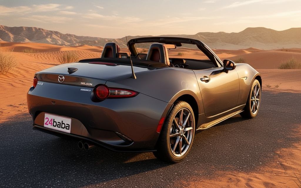 Mazda Mx 5 2022 Grey rear view showing taillights