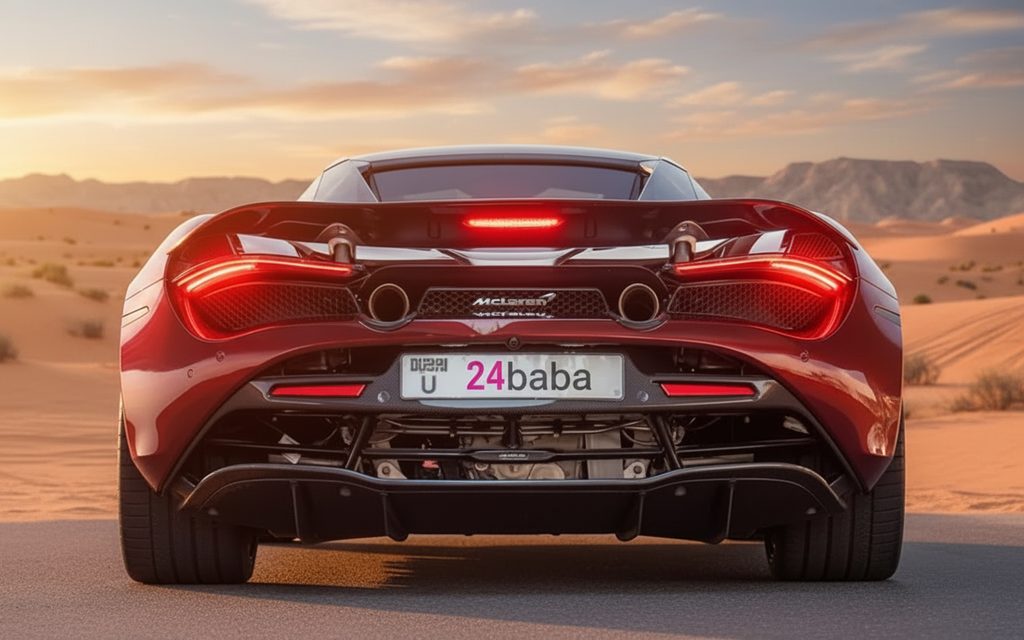 Mclaren 720S 2022 Red rear view showing taillights