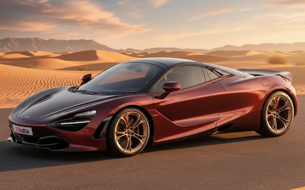 Mclaren 720S 2022 Red side profile - rental in Dubai