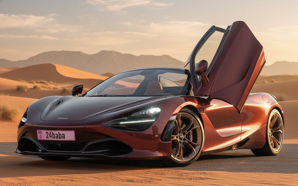 Mclaren 720S 2022 Red parked outdoor scene
