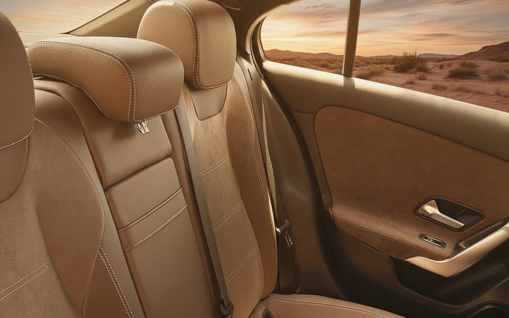 Mercedes A200 2024 leather seats and cabin