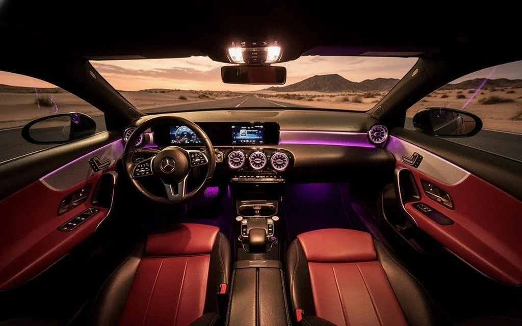 Mercedes A220 2020 interior view showing trim