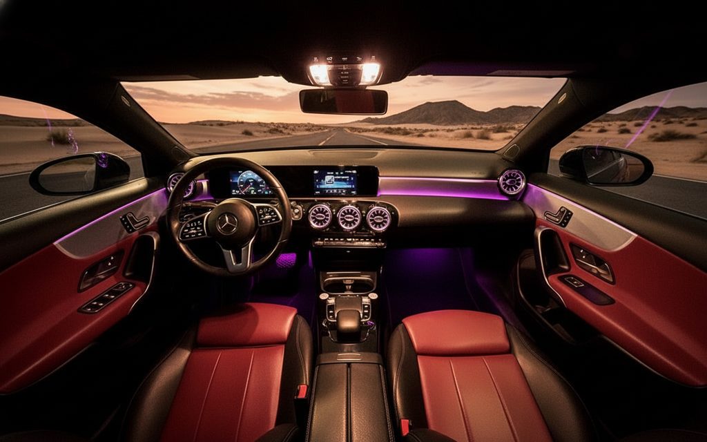 Mercedes A220 2020 interior view showing trim